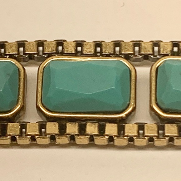 LUCKY BRAND BRACELET Turquoise and Gold - Picture 4 of 6